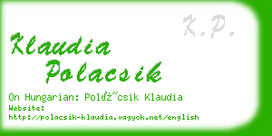 klaudia polacsik business card